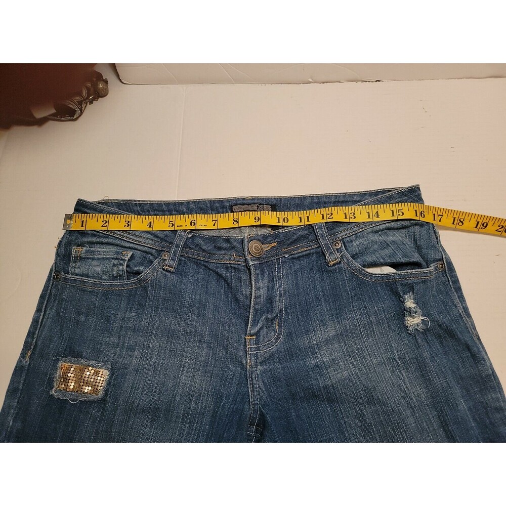 Zd Premium Patchwork Distressed Straight Leg Jean… - image 3